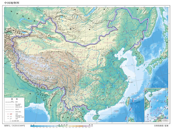 中国地形图高清版